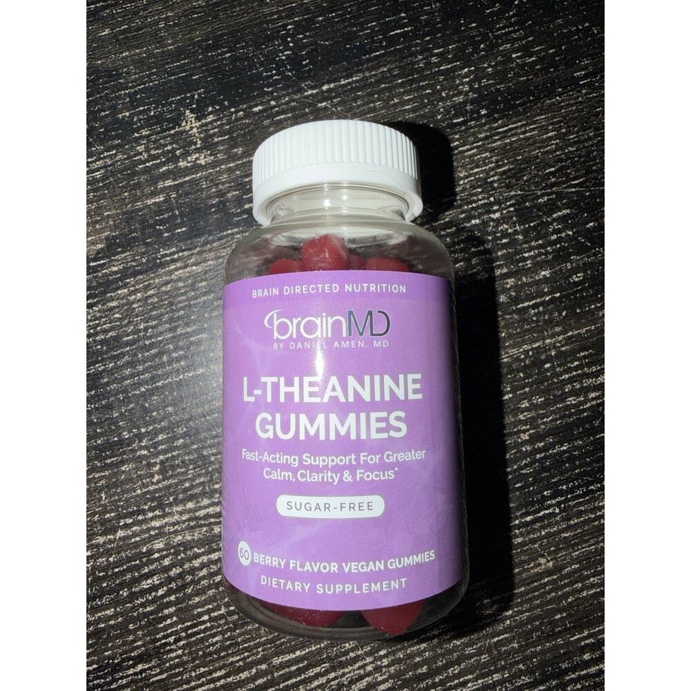 NEW & SEALED - BrainMD L-Theanine Gummies for Calm, Clarity & Focus (60) gummi